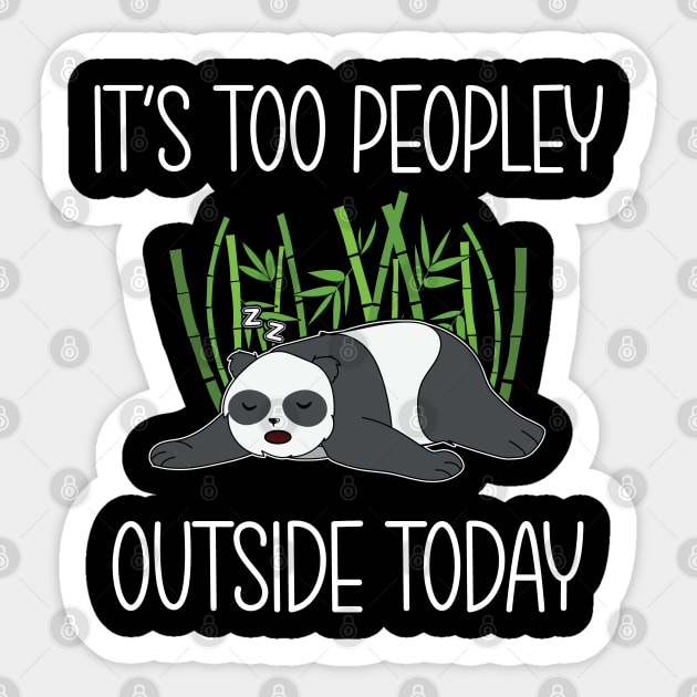 It's too peopley outside today Sticker by Work Memes